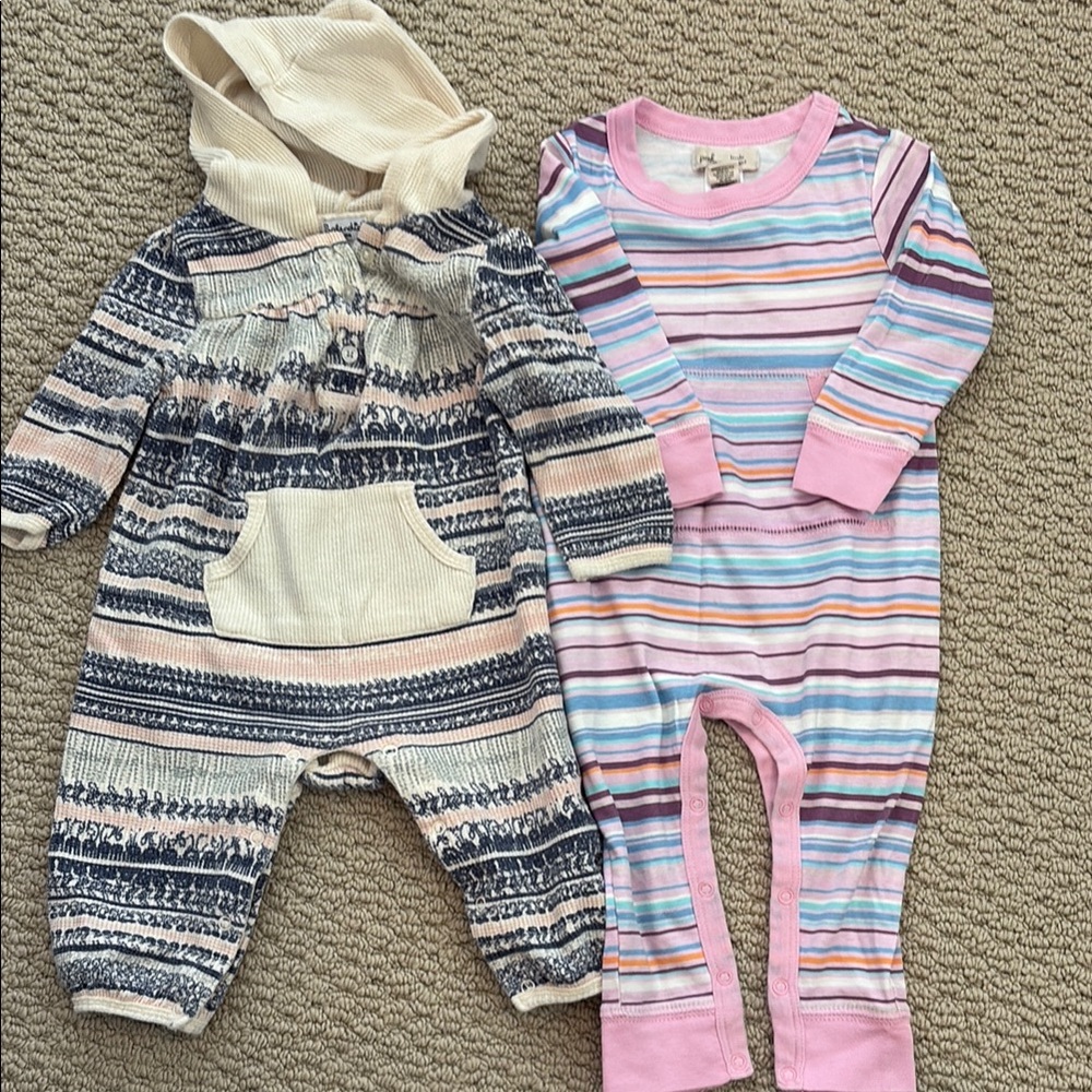 Striped rompers size 6-12 months.